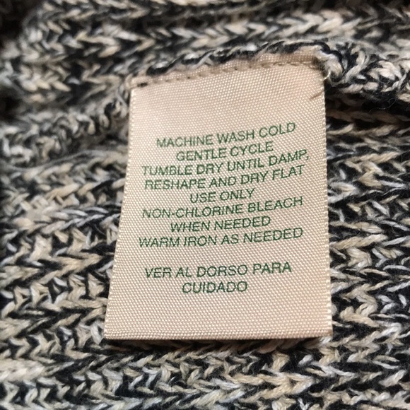 RETRO—ST. JOHN’S BAY—Chunky Grandpa Pullover Crewneck Black/White Sweater—Sz Lg - Picture 8 of 15